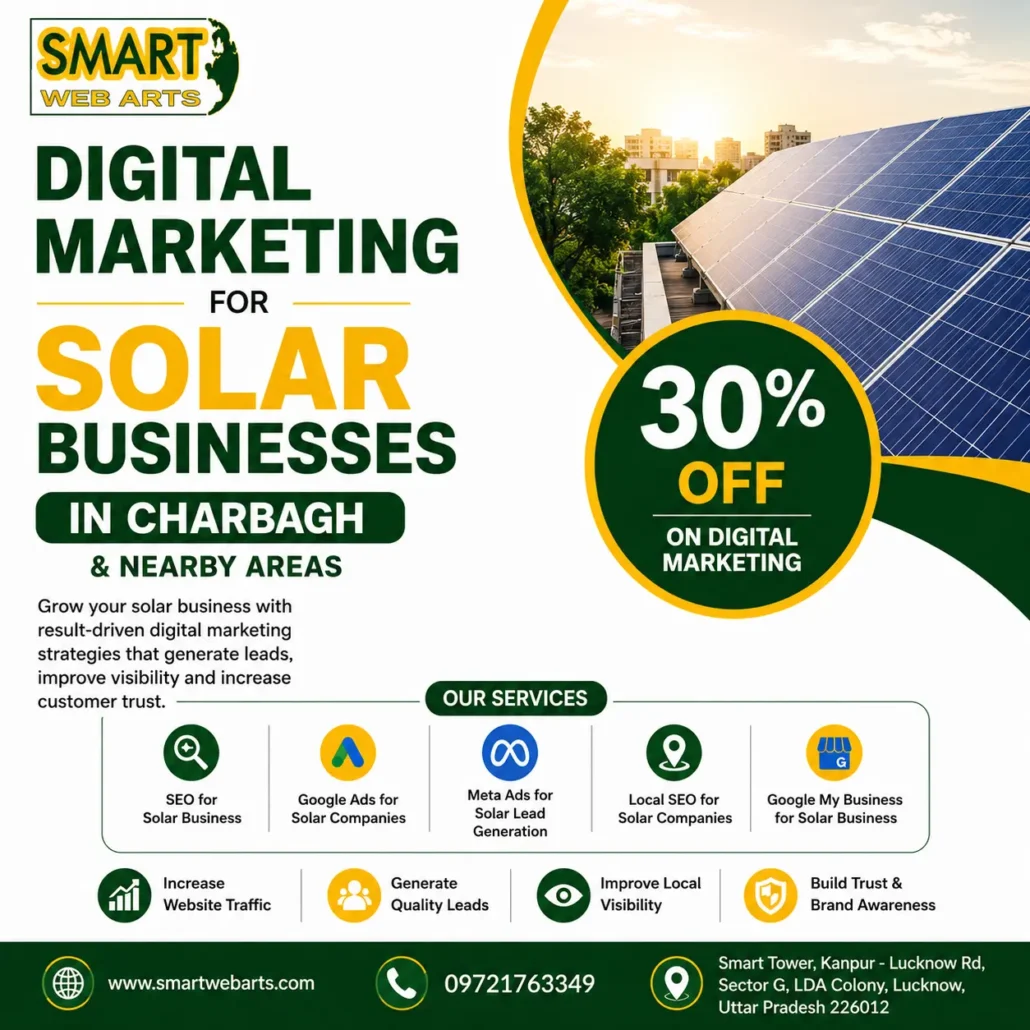 Digital Marketing for solar Business in Charbagh