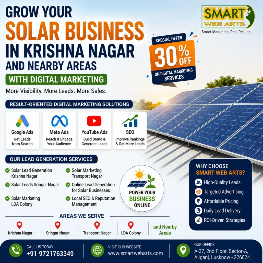 Grow your solar business in krishna nagar