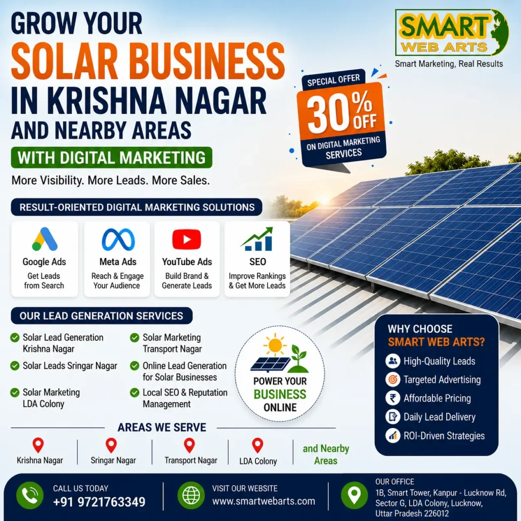 Grow your solar business in krishna nagar